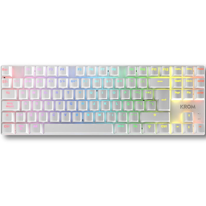 Krom Klass Pack Gaming 4 en 1 RGB Blanco (Teclado, Ratón, Auriculares y Alfombrilla)